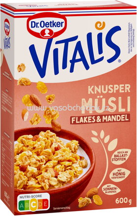 Dr.Oetker Vitalis Knusper Müsli Flakes & Mandeln, 600g