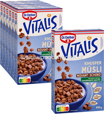 Dr.Oetker Vitalis Knuspermüsli Nougat-Schoko, 6+1 gratis, 2,87 kg