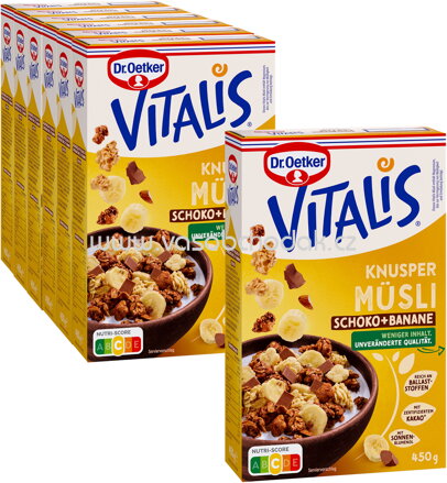 Dr.Oetker Vitalis Knusper Müsli Schoko & Banane, 6+1 gratis, 3,15 kg