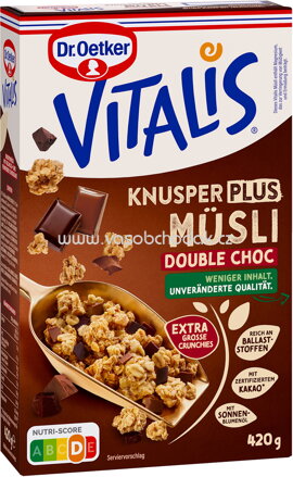 Dr.Oetker Vitalis Knusper Plus Double Choc, 420g