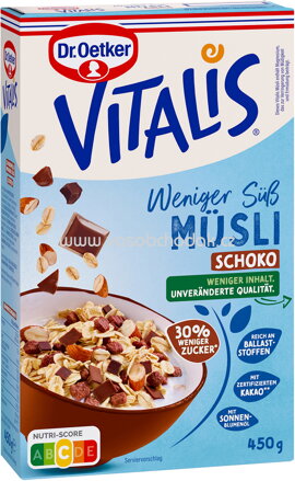 Dr.Oetker Vitalis Weniger süß Müsli Schoko, 450g
