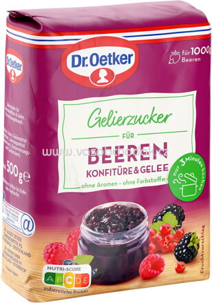 Dr.Oetker Gelierzucker für Beeren Konfitüre & Gelee, 500g