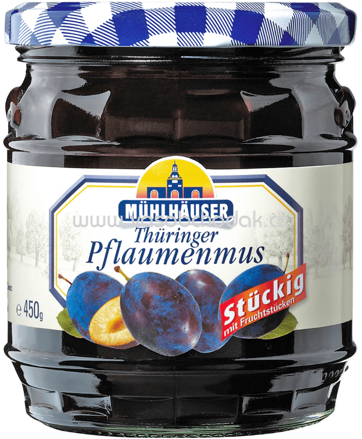 Mühlhäuser Thüringer Pflaumenmus stückig, 450g