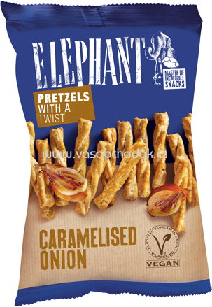 Elephant Twisted Pretzels Caramelised Onion, 160g