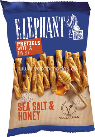 Elephant Twisted Pretzels Sea Salt & Honey, 160g