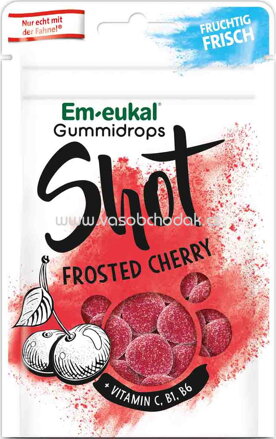 Em-eukal Gummidrops Shot Frosted Cherry, 65g