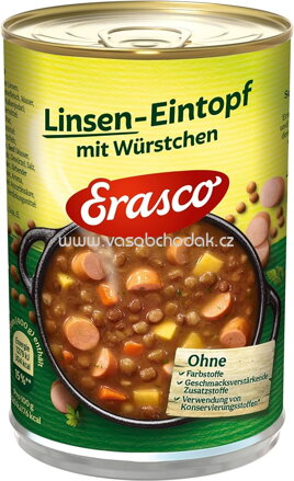 Erasco Linsen-Eintopf mit Würstchen, 400g