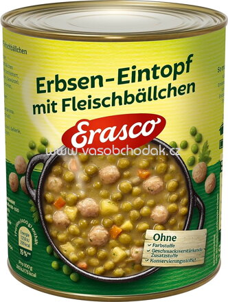 Erasco Erbsen-Eintopf mit Fleischbällchen, 800g