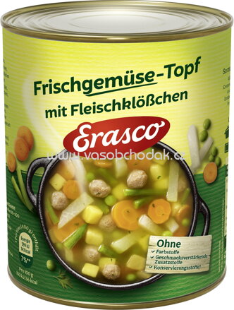 Erasco Frischgemüse-Topf mit Fleischklößchen, 800g