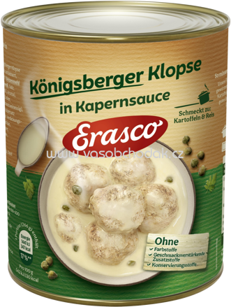 Erasco Königsberger Klopse in Kapernsauce, 800g