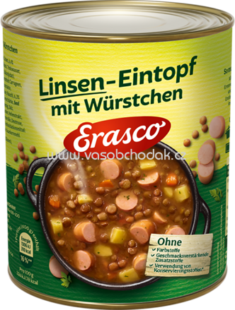 Erasco Linsen-Eintopf mit Würstchen, 800g
