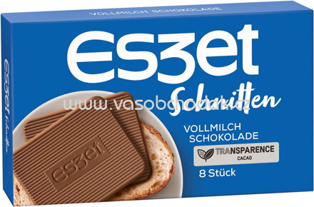 Eszet Schnitten Vollmilch Schokolade, 8 St, 75g