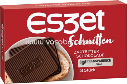 Eszet Schnitten Zartbitter Schokolade, 8 St, 75g