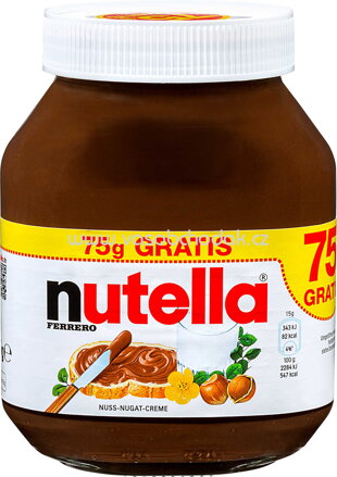 Ferrero Nutella Nuss Nougat Creme 750g + 10% (75g) GRATIS, 825g