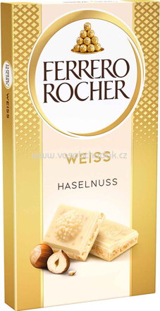 Ferrero Rocher Tafel Weiss Haselnuss, 90g