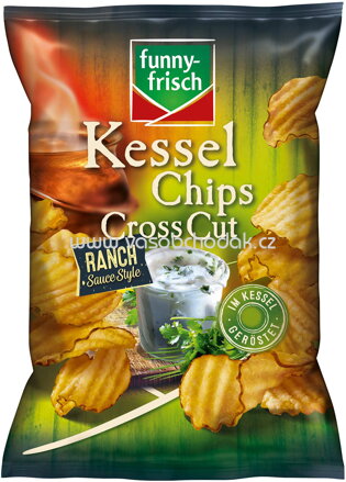 Funny-frisch Kessel Chips Cross Cut Ranch Sauce Style, 120g