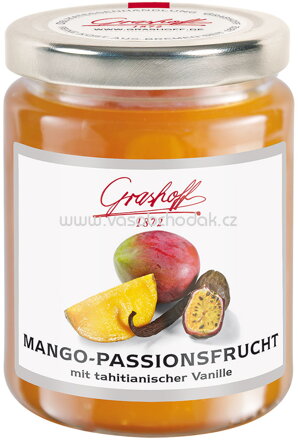 Grashoff Konfitüre Mango-Passionsfrucht mit tahitianischer Vanille, 250g