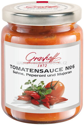 Grashoff Tomatensauce No.6 Sahne, Peperoni und Majoran, 200 ml