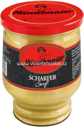 Händlmaier Scharfer Senf, Glas, 250 ml