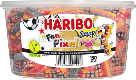 Haribo Fan Pixel, sauer, vegan, 150 St, Dose, 1200g