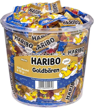 Haribo Goldbären Minis Gute Nacht Minibeutel, 100 St, 1 kg