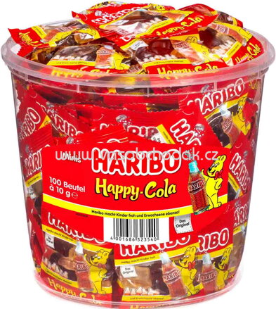 Haribo Happy Cola Minibeutel, 100 St, 1 kg