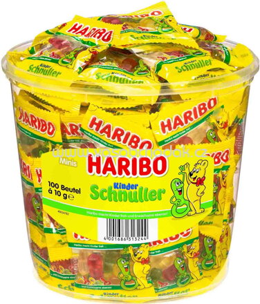 Haribo Kinder Schnuller Minibeutel, 100 St, 1 kg