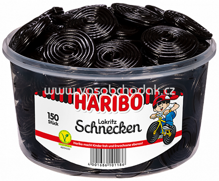 Haribo Lakritz Schnecken 150 St, Dose, 1500g