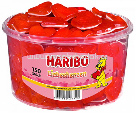 Haribo Liebesherzen, 150 St, Dose, 1200g