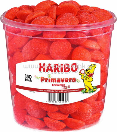 Haribo Primavera Erdbeeren, 150 St, Dose, 1050g