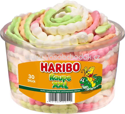 Haribo Raupe XXL 30 St, Dose, 960g