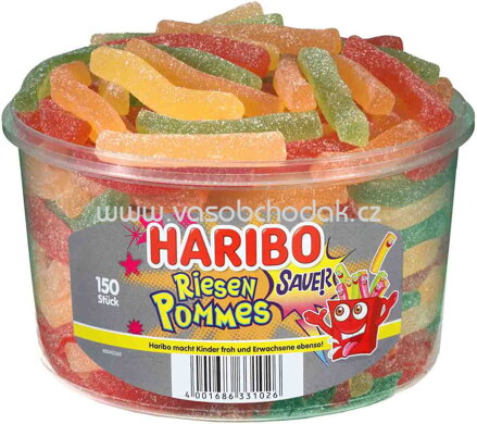 Haribo Riesen Pommes, sauer, 150 St, Dose, 1200g