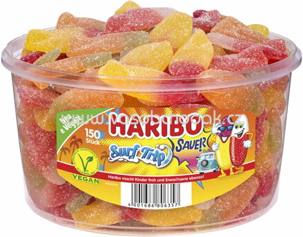 Haribo Surf Trip, sauer, 150 St, Dose, 1200g