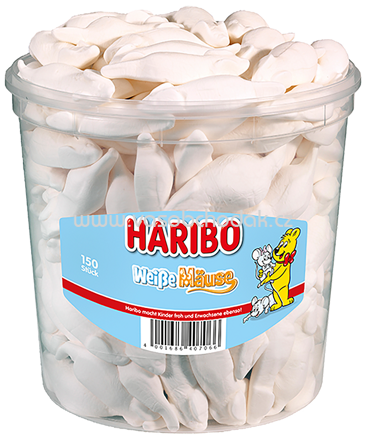 Haribo Weisse Mäuse 150 St, Dose, 1050g