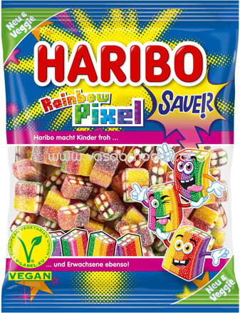 Haribo Rainbow Pixel sauer veggie, 160g