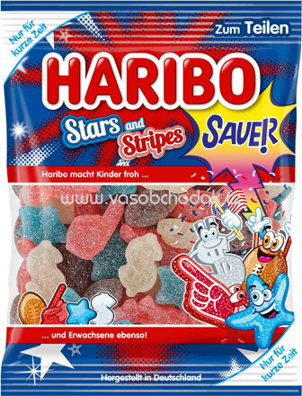 Haribo Stars and Stripes sauer, 175g