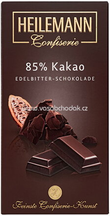 Heilemann 85% Kakao Edelbitter-Schokolade, 100g