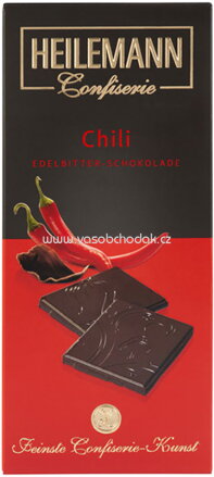 Heilemann Chili Edelbitter-Schokolade, 80g