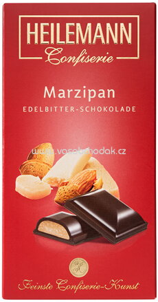 Heilemann Marzipan in Edelbitter-Schokolade, 100g