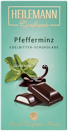 Heilemann Pfefferminz in Edelbitter-Schokolade, 100g