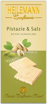 Heilemann Pistazie & Salz weiße Schokolade, 80g