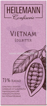 Heilemann Ursprungs-Schokolade Vietnam 73 % Edelbitter, 80g