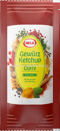 Hela Gewürz Ketchup Curry Delikat, Portionsbeutel, 100x20g
