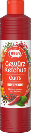 Hela Gewürz Ketchup Curry Scharf, 800 ml