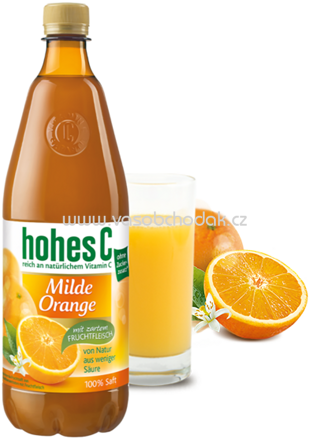 Hohes C Milde Orange mit zartem Fruchtfleisch, 1l