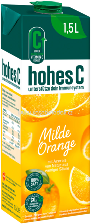 Hohes C Milde Orange 100% Saft, 1,5l