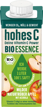 Hohes C Bio Essence milder naturtrüber Apfel mit Acerola, 200 ml