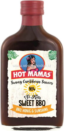 HOT MAMAS No.4 St. Kitts Sweet BBQ Honigsüße BBQ-Sauce, 195 ml