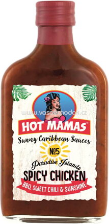 HOT MAMAS No.5 Paradise Islands Spicy Chicken BBQ Sauce, 195 ml
