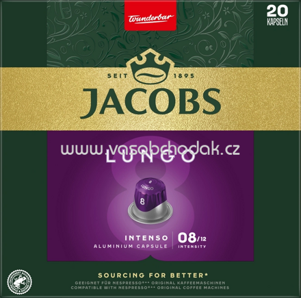 Jacobs Kaffeekapseln Lungo 8 Intenso, 20 St